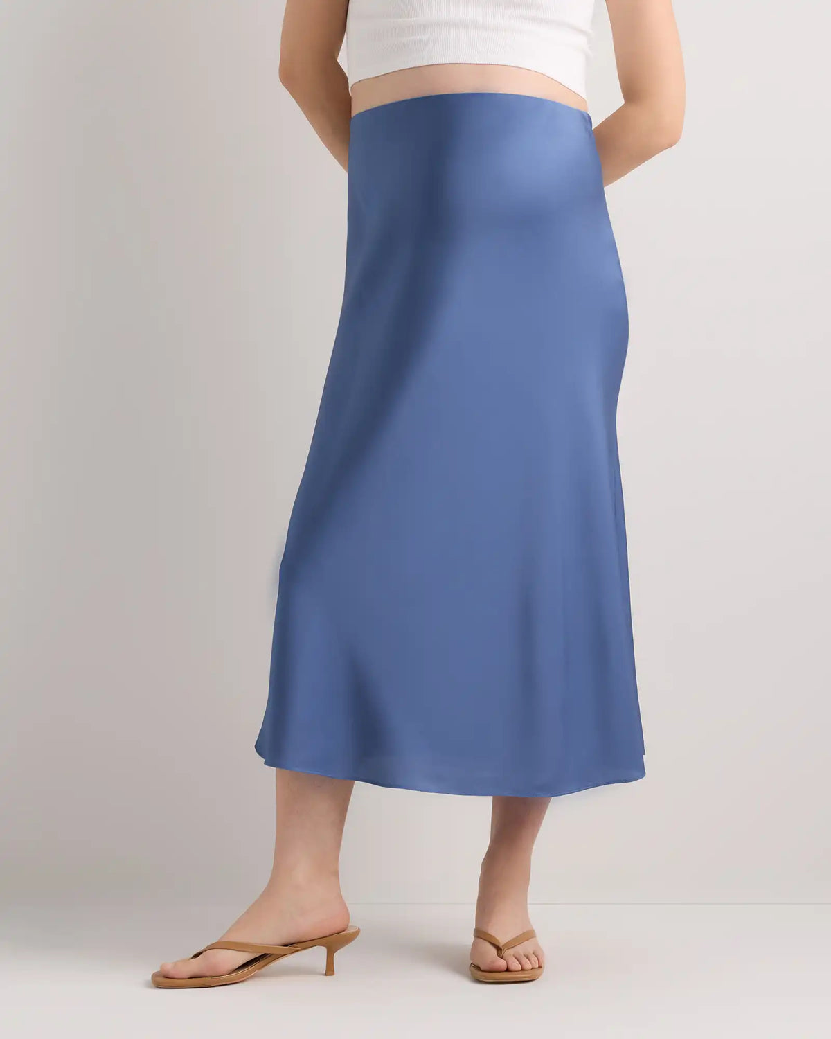 Washable Stretch Silk Maternity Skirt