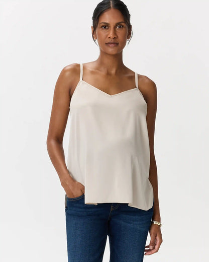 Washable Stretch Silk V-Neck Maternity Cami