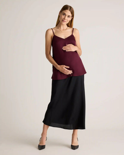 Washable Stretch Silk V-Neck Maternity Cami
