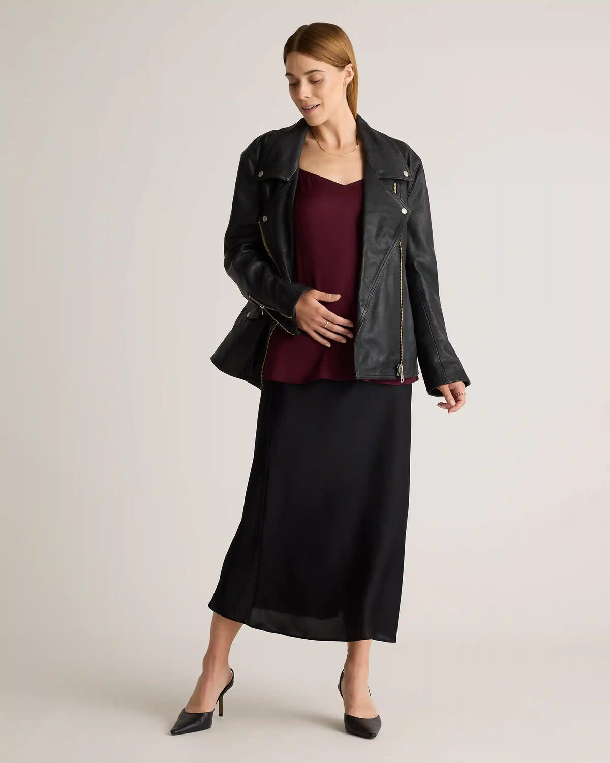 Washable Stretch Silk V-Neck Maternity Cami
