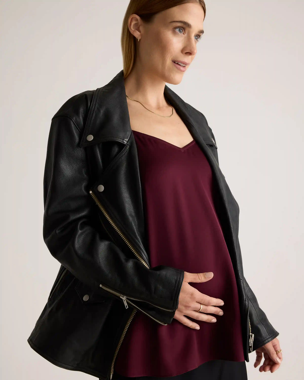 Washable Stretch Silk V-Neck Maternity Cami
