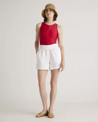 Italian Zip-Front One-Piece Swimsuit