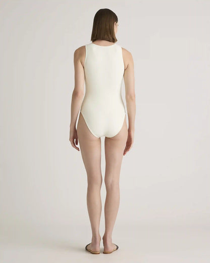Italian Zip-Front One-Piece Swimsuit