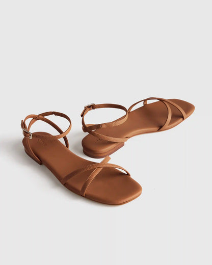 Italian Leather Ankle Strap Sandal