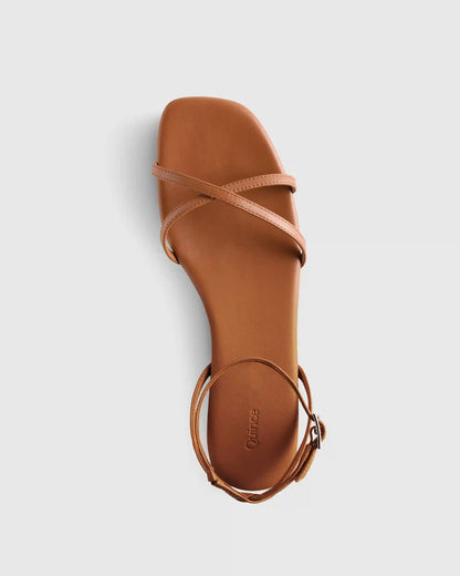 Italian Leather Ankle Strap Sandal