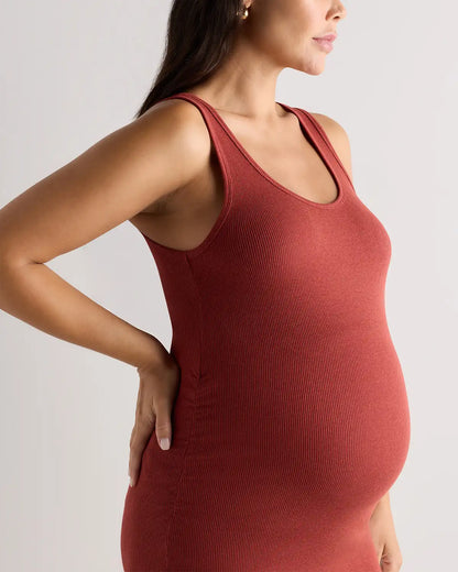 Bamboo Rib Maternity Scoop Neck Tank
