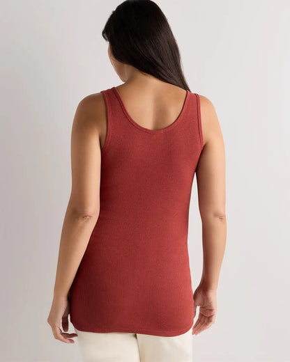 Bamboo Rib Maternity Scoop Neck Tank