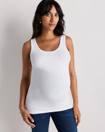 Bamboo Rib Maternity Scoop Neck Tank