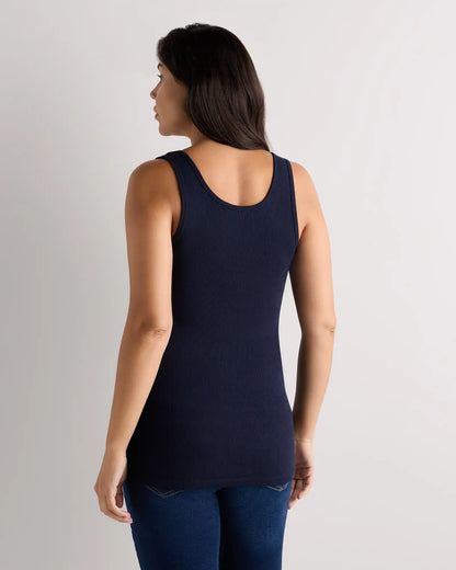 Bamboo Rib Maternity Scoop Neck Tank