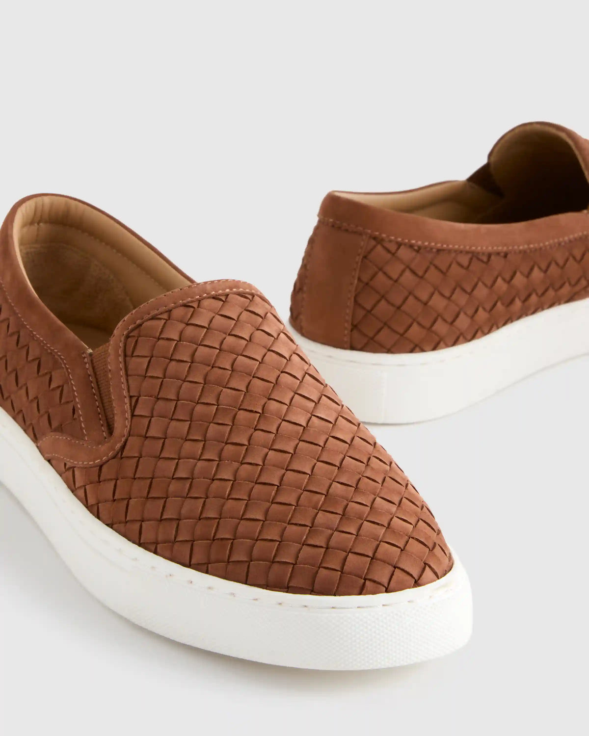 100% Handwoven Leather Slip On Sneaker