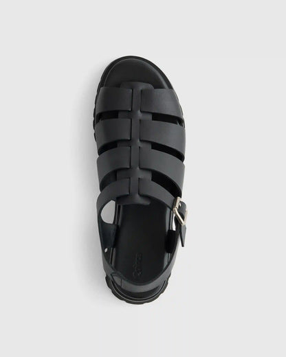 Italian Leather Lug Sole Fisherman Sandal