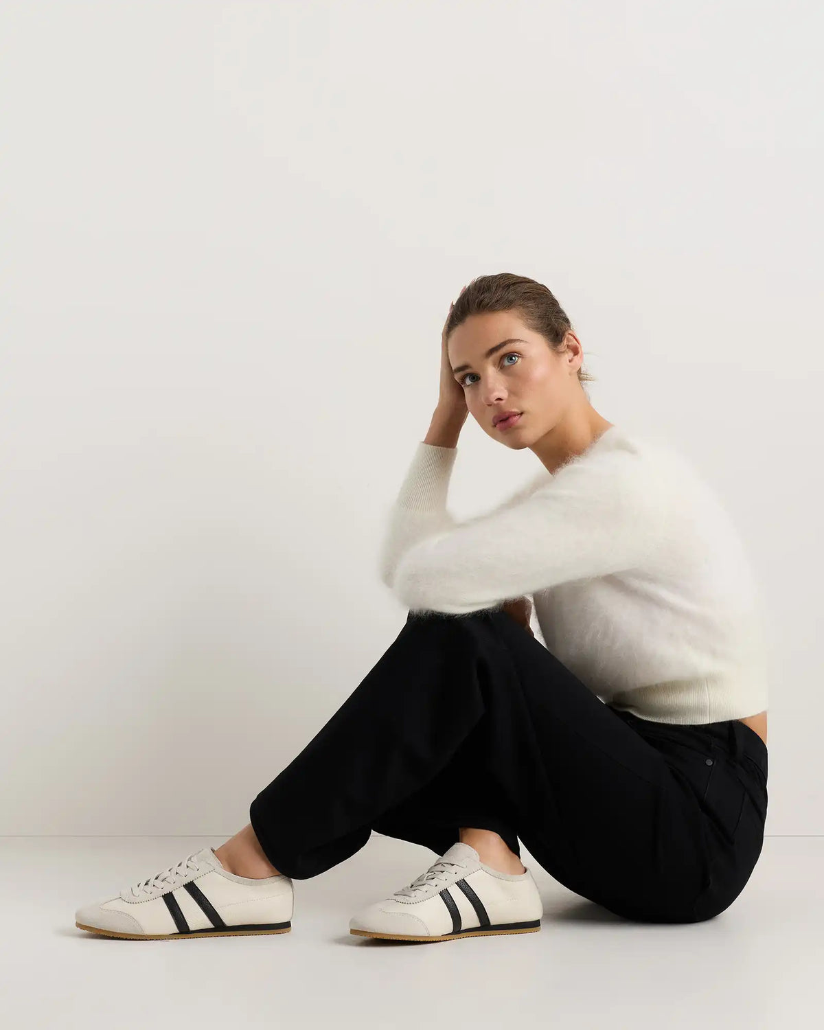 Italian Leather & Suede Low Profile Sneaker