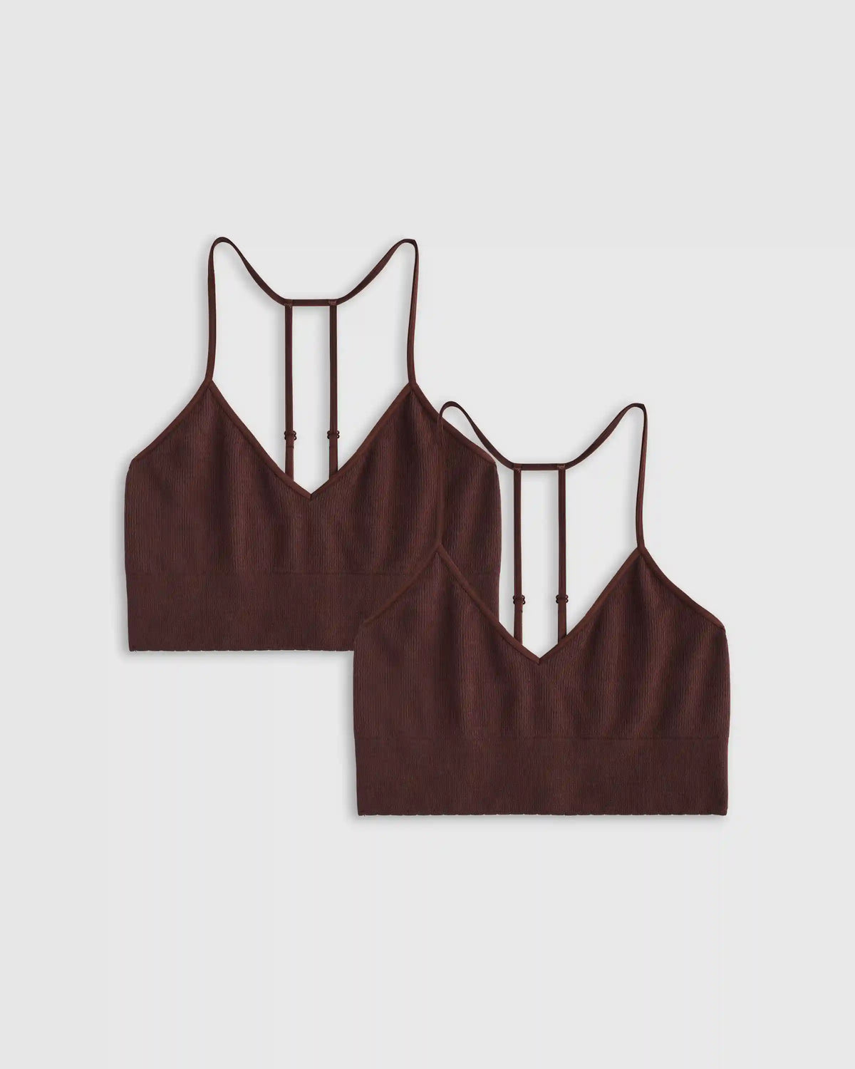 Comfort Rib T-Back Bralette (2-Pack)