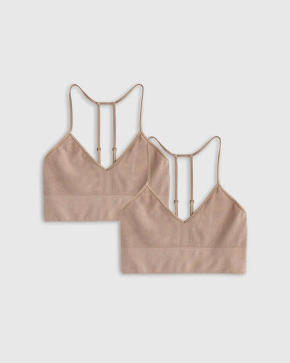 Comfort Rib T-Back Bralette (2-Pack)