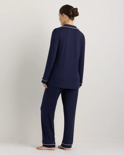 Bamboo Jersey Maternity Long Sleeve Pajama Set