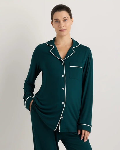 Bamboo Jersey Maternity Long Sleeve Pajama Set