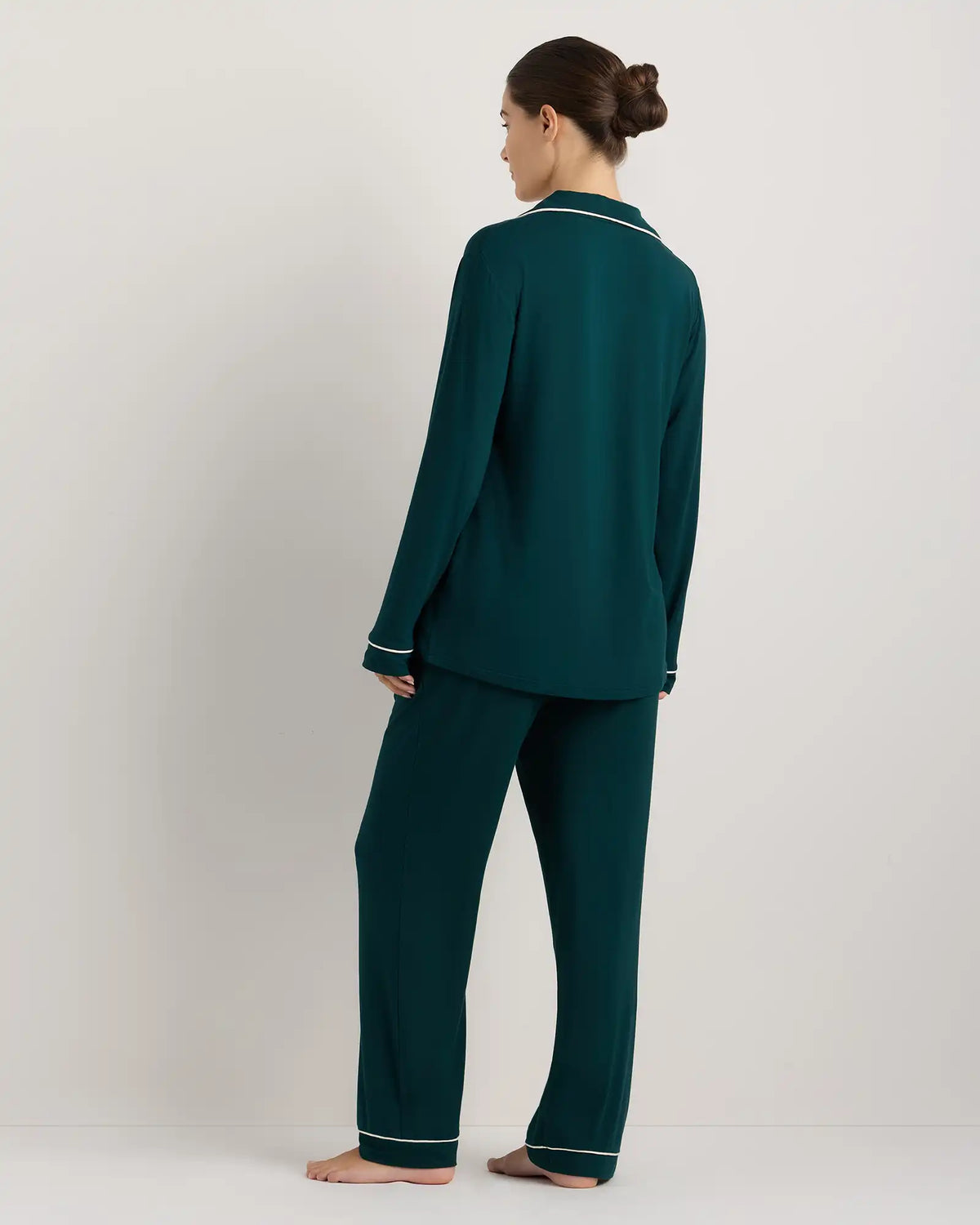 Bamboo Jersey Maternity Long Sleeve Pajama Set