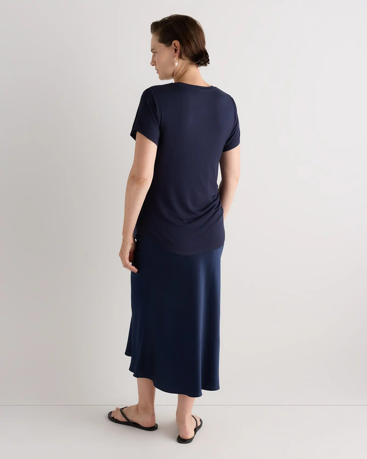 Bamboo Jersey Nursing Scoop Neck Tee