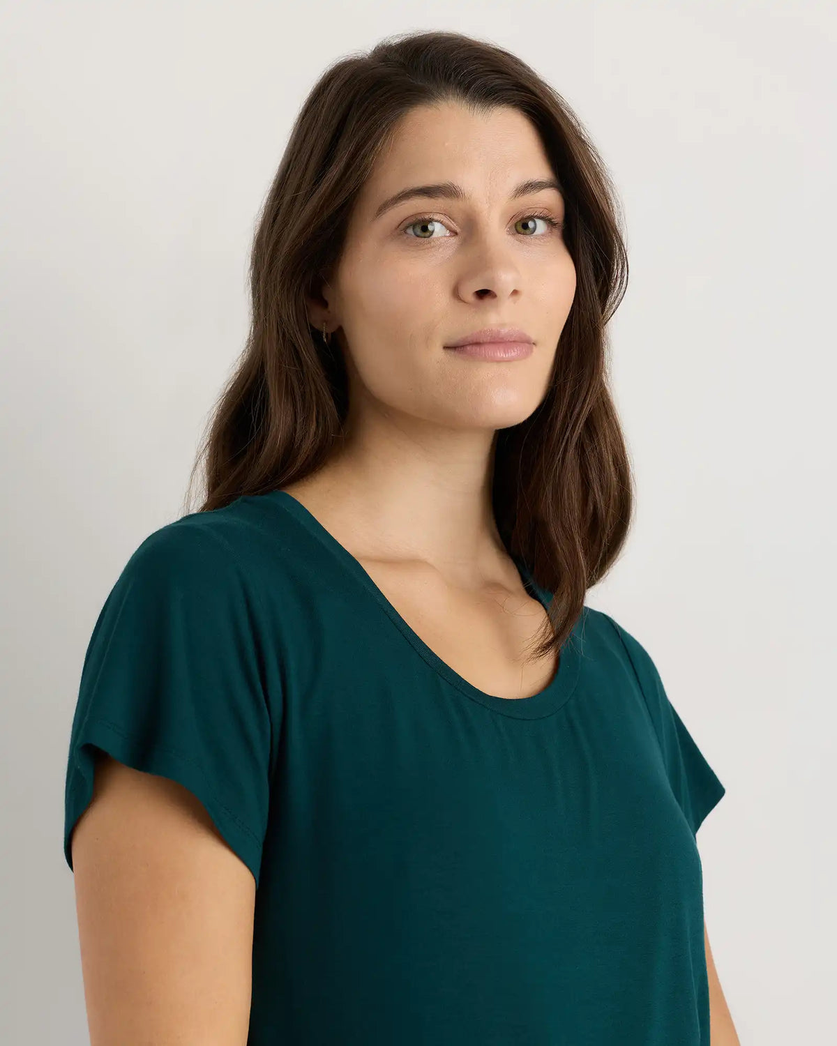 Bamboo Jersey Nursing Scoop Neck Tee