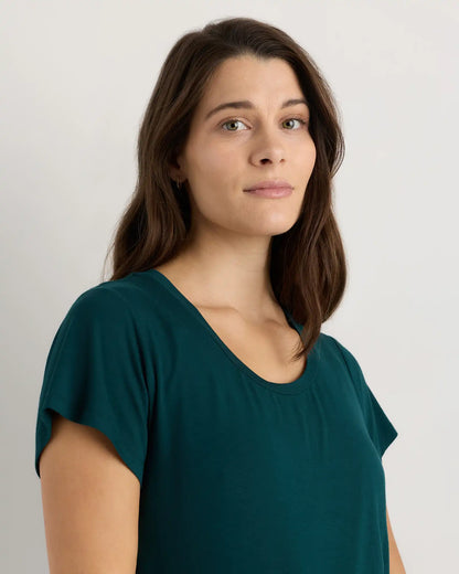 Bamboo Jersey Nursing Scoop Neck Tee