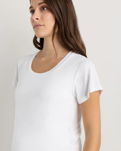 Bamboo Jersey Nursing Scoop Neck Tee