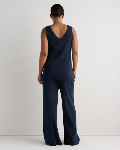 Cotton Cashmere Maternity Wide Leg Pants