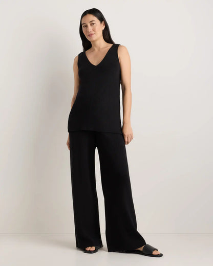 Cotton Cashmere Maternity Wide Leg Pants