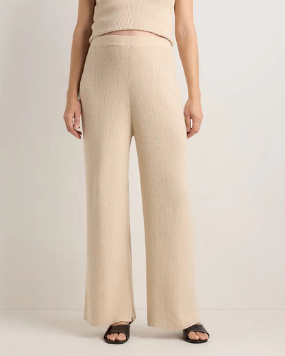 Cotton Cashmere Maternity Wide Leg Pants