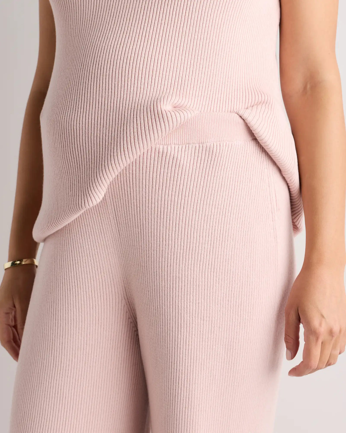 Cotton Cashmere Maternity Wide Leg Pants