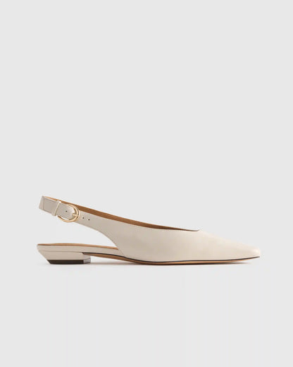 Italian Leather Slingback Flat