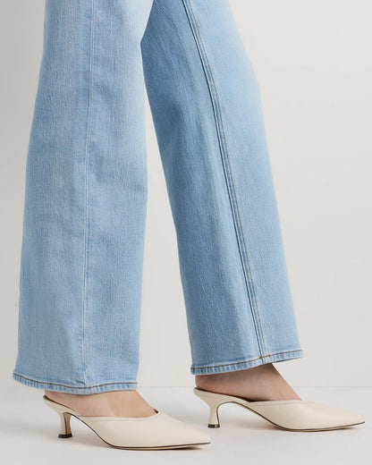 Italian Leather 55mm Kitten Heel Mule