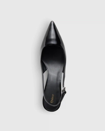 Italian Leather 55mm Slingback Pump