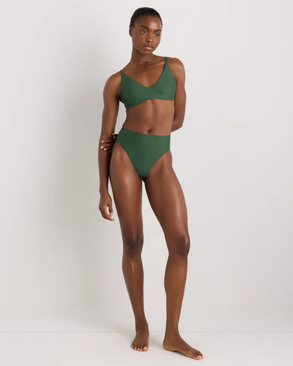 Italian High-Rise High-Leg Bikini Bottom