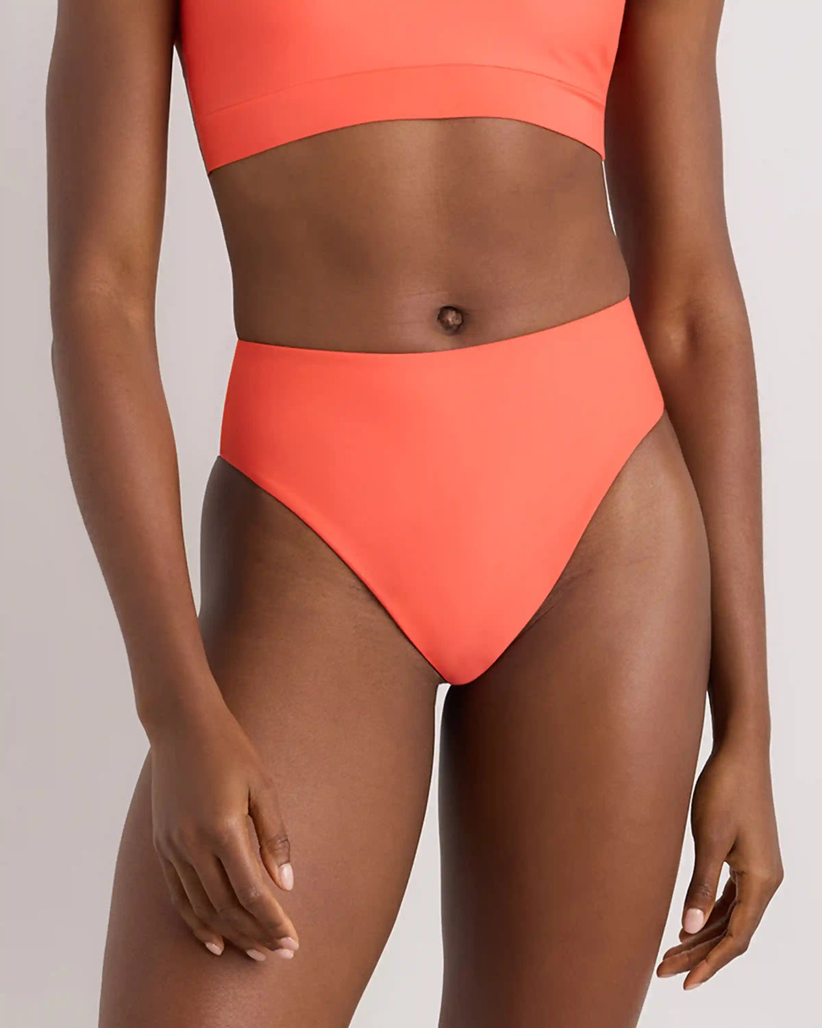 Italian High-Rise High-Leg Bikini Bottom
