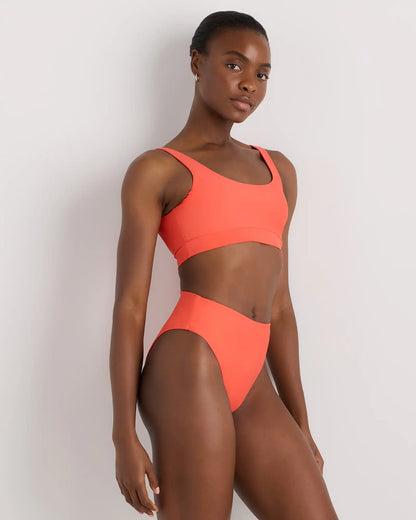 Italian High-Rise High-Leg Bikini Bottom
