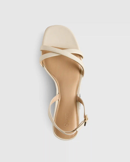 Italian Leather 75mm Slingback Heeled Sandal