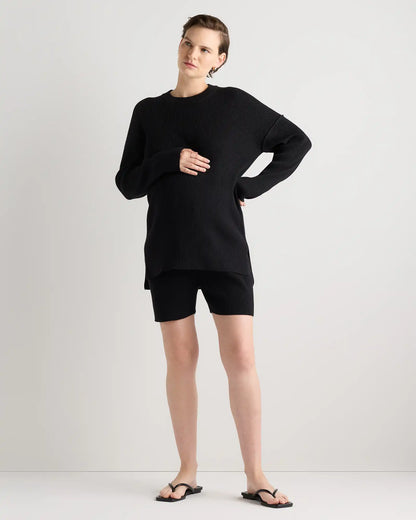 Cotton Cashmere Maternity Knit Shorts