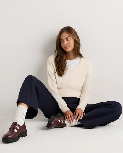 Italian Leather Lug Sole Mary Jane
