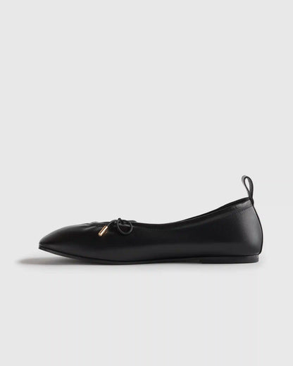 Italian Leather Keyhole Ballet Flat
