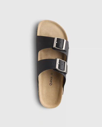 Nappa Leather Double Buckle Slide