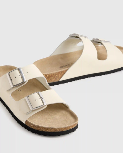 Nappa Leather Double Buckle Slide