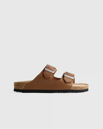 Nappa Leather Double Buckle Slide