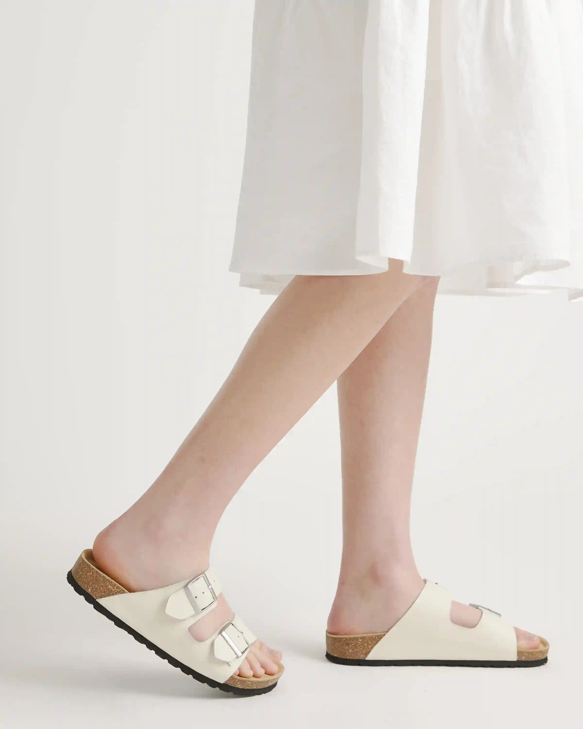 Nappa Leather Double Buckle Slide