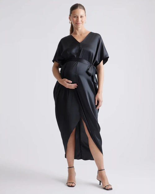 100% Washable Silk Maternity Dress