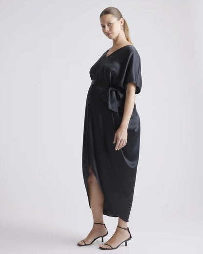 100% Washable Silk Maternity Dress