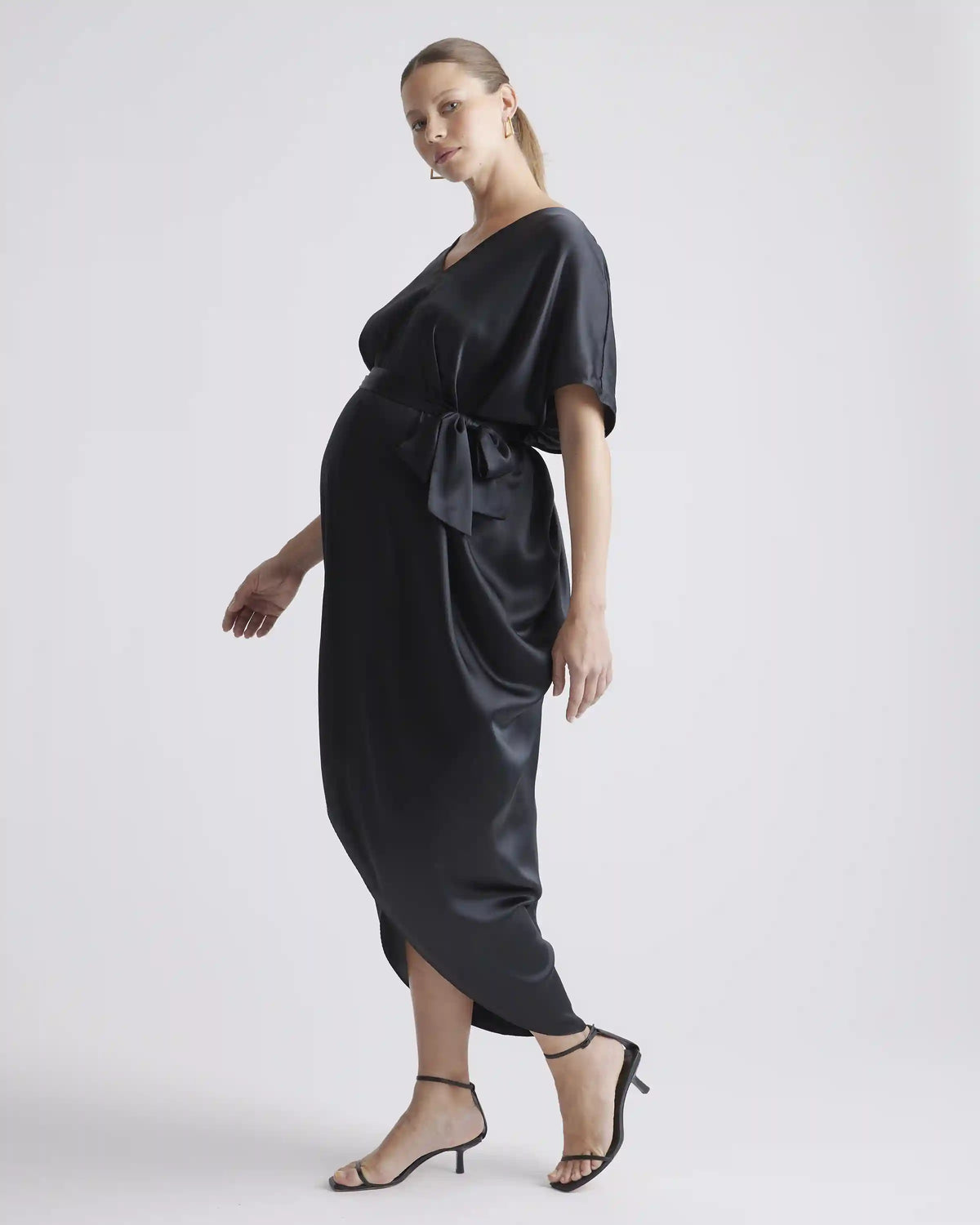 100% Washable Silk Maternity Dress