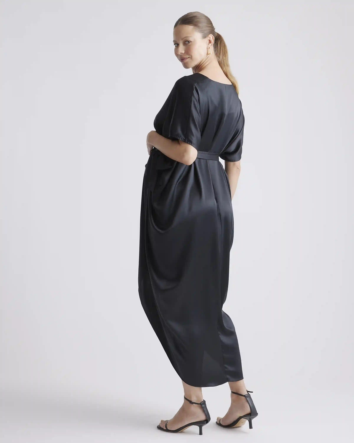 100% Washable Silk Maternity Dress