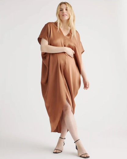 100% Washable Silk Maternity Dress