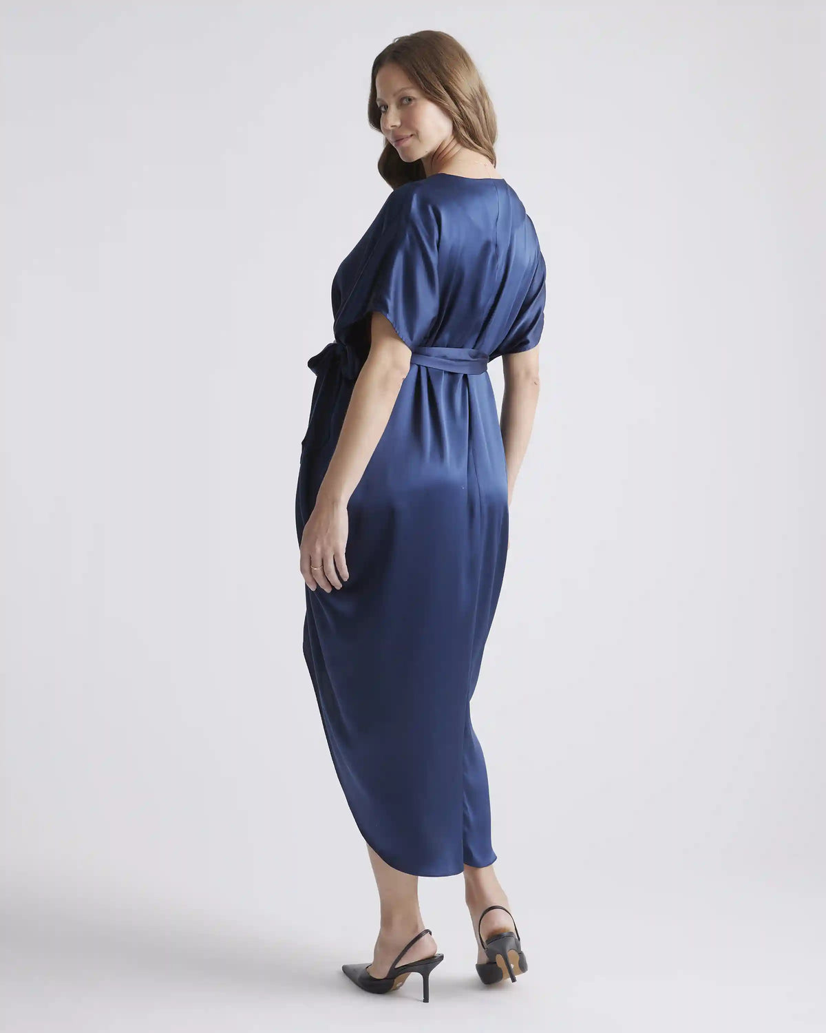 100% Washable Silk Maternity Dress