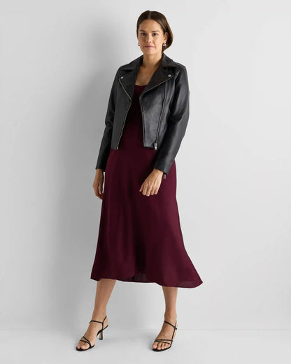 Washable Stretch Silk Maternity Slip Dress